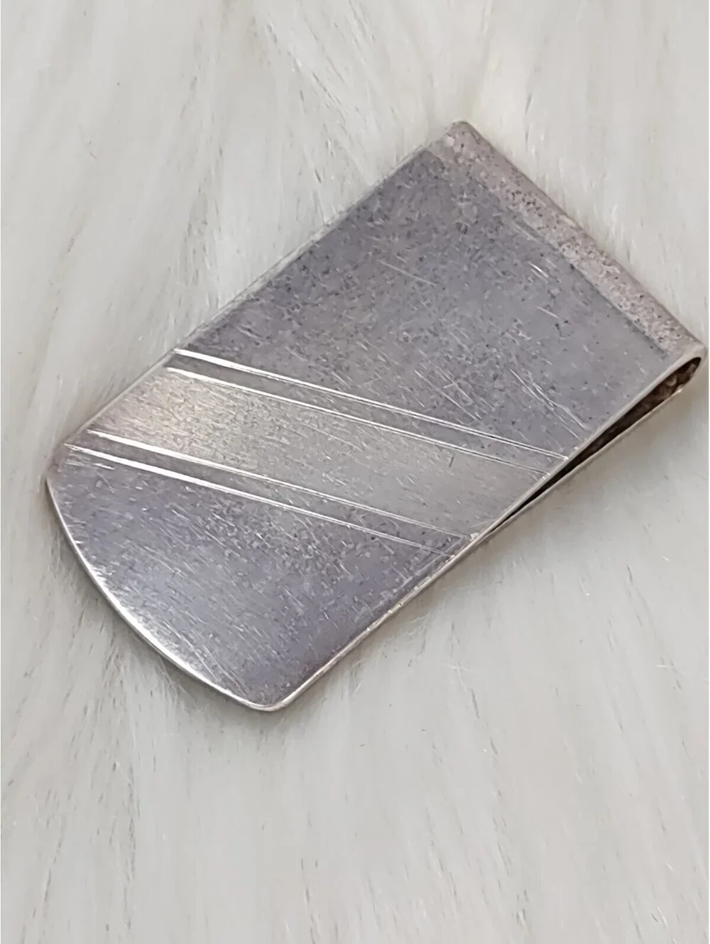 VTG Italian Sterling Silver 925 Modern Money Clip ORL 19.6g